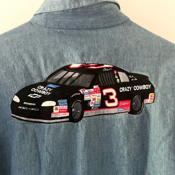 Crazy Cowboy Dale Earnhardt Denim Shirt, Size: Medium - Picture 5 of 5